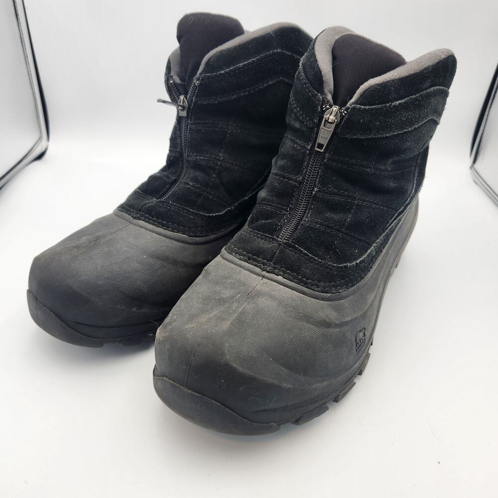 Sorel NM1436-010 Thinsulate Men's Size 10 Mountain Black Suede Rubber Boots.